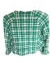 CAbi 100% Cotton 100% Polyester Plaid Green White Jacket Size L - photo 2