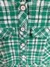 CAbi 100% Cotton 100% Polyester Plaid Green White Jacket Size L - photo 5