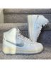 Nike 100% Leather White Silver Sneakers Size 9 - photo 3
