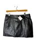 Massimo Dutti 100% Leather Black Leather Skirt Size L - photo 1