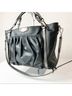 MZ Wallace Solid Black Gray Leather Shoulder Bag One size - photo 4