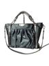 MZ Wallace Solid Black Gray Leather Shoulder Bag One size - photo 1