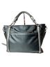 MZ Wallace Solid Black Gray Leather Shoulder Bag One size - photo 2