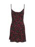 Réalisation Floral Black Red Green Casual Dress Size M - photo 1