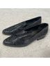 Vince. 100% Leather Snake Print Black Gray Flats Size 7 1/2 - photo 4