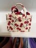 Coach 100% Canvas Floral Multi Color Leather Tote One size - photo 4