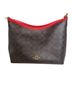 Coach Print Brown Red Leather Shoulder Bag One size - photo 1