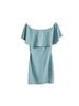 Reiss 100% Polyester Solid Blue Cocktail Dress Size 2 - photo 1