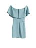 Reiss 100% Polyester Solid Blue Cocktail Dress Size 2 - photo 2