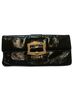 HOBO 100% Leather Black Gold Leather Clutch One size - photo 1