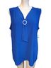 89th & Madison Blue Sleeveless Top Size L - photo 1