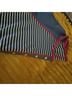 Shein Stripes Blue White Red Long Sleeve Button-Down Shirt Size L - photo 3