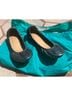 Tieks Black Silver Flats Size 9 - photo 3