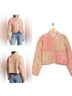 7 For All Mankind Print Pink Orange Jacket Size M - photo 3