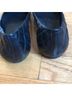 Tory Burch 100% Leather Solid Graphic Black Gold Flats Size 7 - photo 7