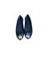Tory Burch 100% Leather Solid Graphic Black Gold Flats Size 7 - photo 1