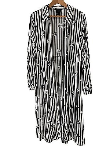 Disney 4D Mickey & Minnie Head Stripe Kimono Duster Jacket (view 1)