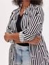 Disney 100% Rayon Stripes Black White Jacket Size 1X - photo 6