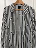 Disney 100% Rayon Stripes Black White Jacket Size 1X - photo 8