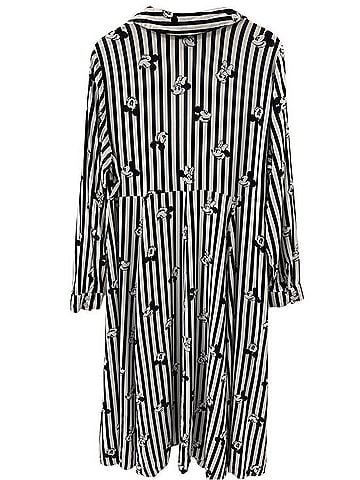 Disney 4D Mickey & Minnie Head Stripe Kimono Duster Jacket (view 2)