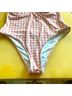 ASOS Graphic Checkered-gingham Pink White One Piece Swimsuit Size 12 - photo 7