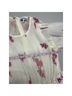 Ganni 100% Polyester Floral White Pink Casual Dress Size XS - photo 6