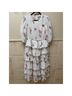 Ganni 100% Polyester Floral White Pink Casual Dress Size XS - photo 5