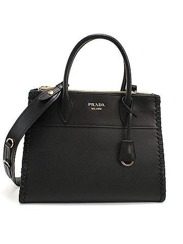 Prada PRADA Prada 2-way tote bag, Saffiano leather, women's, black (view 1)