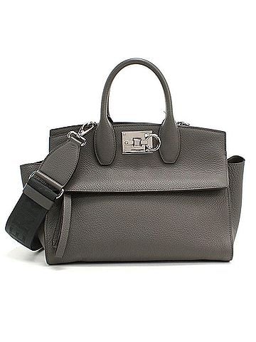 Salvatore Ferragamo Salvatore Ferragamo FERRAGAMO Ferragamo Tote Bag 21 4493 2WAY Gancini Women's Gray (view 1)