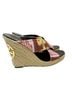 Tory Burch Gold Red Tan Sandals Size 9 - photo 3