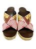 Tory Burch Gold Red Tan Sandals Size 9 - photo 16