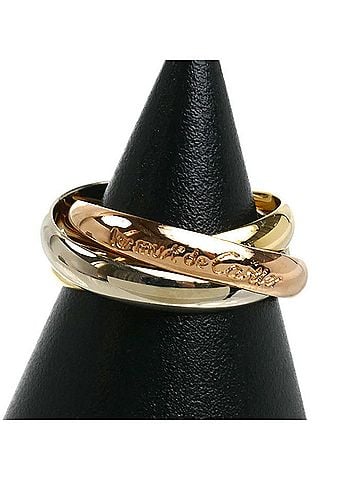 Cartier CARTIER Cartier 18K Yellow Gold Pink White Les Must de Trinity Ring, 8.0g, Women's (view 1)