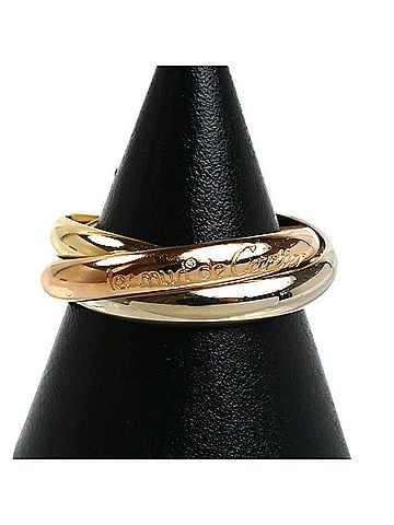Cartier CARTIER Cartier 18K Yellow Gold Pink White Les Must de Trinity Ring, 9.8g, Men's (view 1)