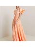 A.L.C. 100% Polyester Orange Casual Dress Size 0 - photo 3
