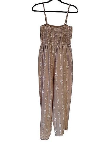 Rebecca Taylor Smocked Floral Print Wide Leg Jumpsuit Jumpsuit (view 2)