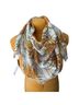Tory Burch 100% Cotton Floral Tan Ivory Scarf One size - photo 1