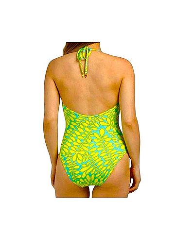 Trina Turk Trellis Twist front Halter One Piece Swimsuit (view 2)