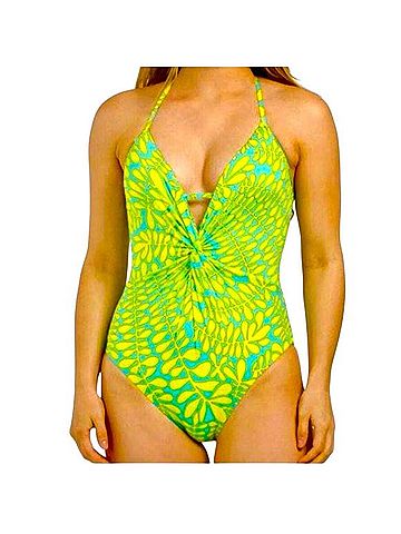 Trina Turk Trellis Twist front Halter One Piece Swimsuit (view 1)