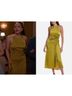 A.L.C. 100% Polyester Solid Stripes Green Yellow Cocktail Dress Size 8 - photo 7