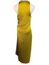 A.L.C. 100% Polyester Solid Stripes Green Yellow Cocktail Dress Size 8 - photo 2
