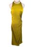 A.L.C. 100% Polyester Solid Stripes Green Yellow Cocktail Dress Size 8 - photo 1