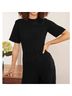 Boden 100% Polyester Solid Black Jumpsuit Size 10 - photo 9