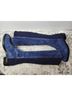 Stuart Weitzman 100% Suede Color Block Blue Boots Size 4 - photo 3