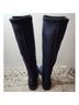 Stuart Weitzman 100% Suede Color Block Blue Boots Size 4 - photo 7