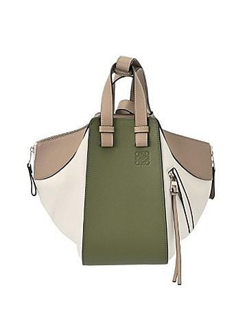 Loewe LOEWE Hammock Small Leather Handbag for Women, White, Beige, Khaki, Grade A (Used), Ginzo (view 1)