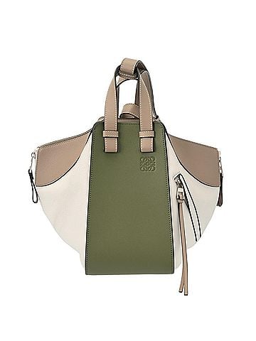 Loewe LOEWE Hammock Small Leather Handbag for Women, White, Beige, Khaki, Grade A (Used), Ginzo (view 2)