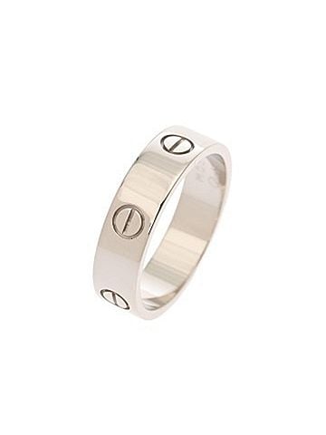 Cartier CARTIER Love Ring #60, Men's/Women's, 18K White Gold (WG), Ring, Grade A, Used, Ginzo (view 1)