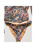 The Great. Floral Blue Tan Two Piece Swimsuit Size S - photo 10