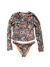 The Great. Floral Blue Tan Two Piece Swimsuit Size S - photo 1
