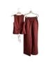 Dissh 100% Linen 100% Cotton Solid Red Linen Pants Size 4 - photo 2